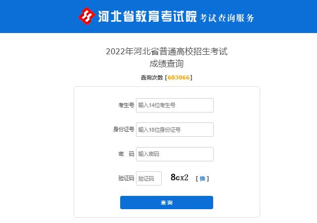 2022年河北省高考成绩查询xxcx.h