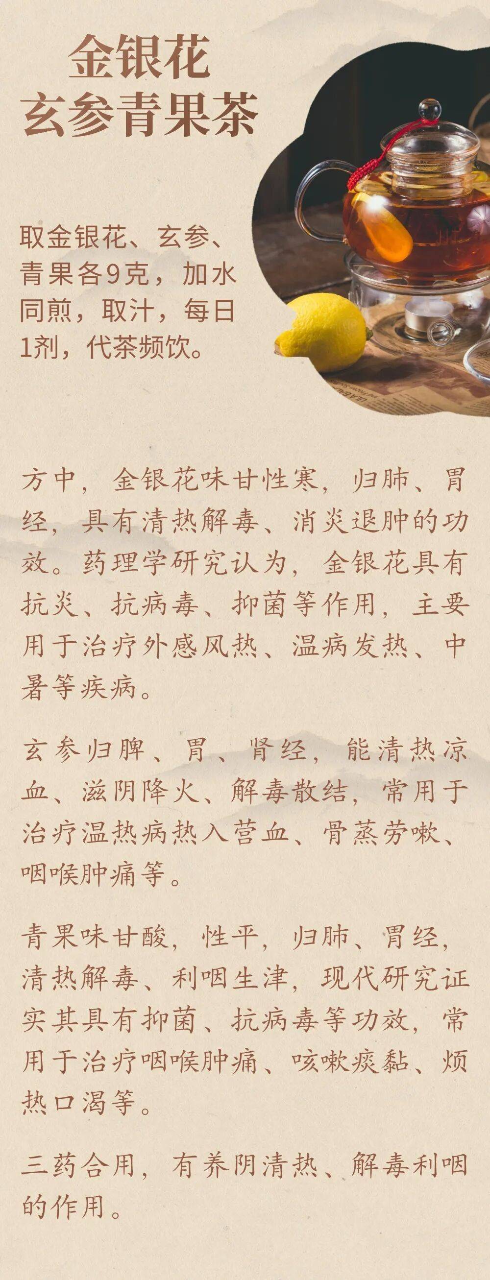 嗓子总有异物感？一款养咽茶饮，推荐给大家！ (图1)