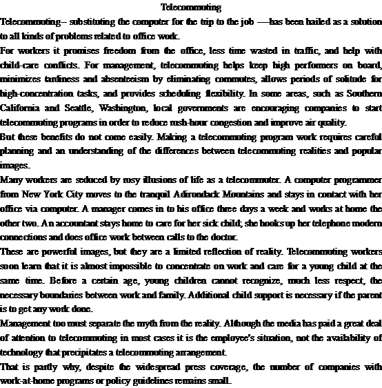 关于远程办工Telecommuting　(图1)