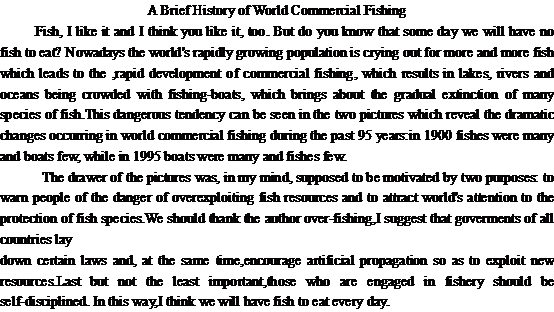 关于一个商业捕鱼的历史A Brief H