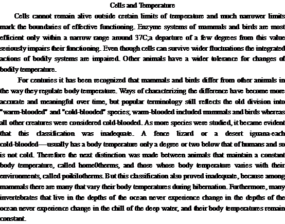 关于细胞和温度Cells and Tem