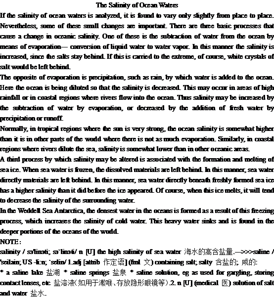 关于海水盐度The Salinity of Ocean Waters(图1)
